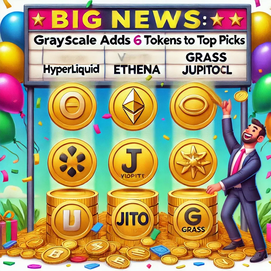 GRANDES NOUVELLES : Grayscale ajoute 6 tokens à ses 20 meilleurs choix
