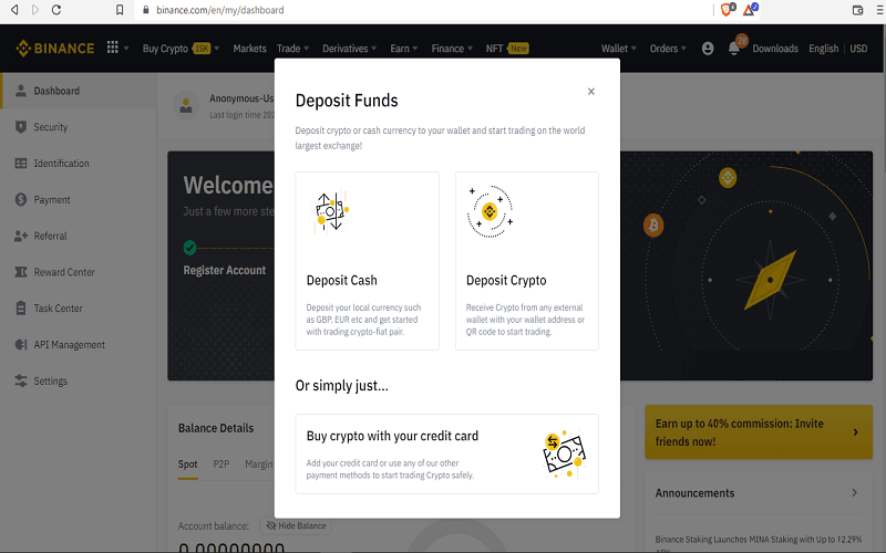 Deposit Funds