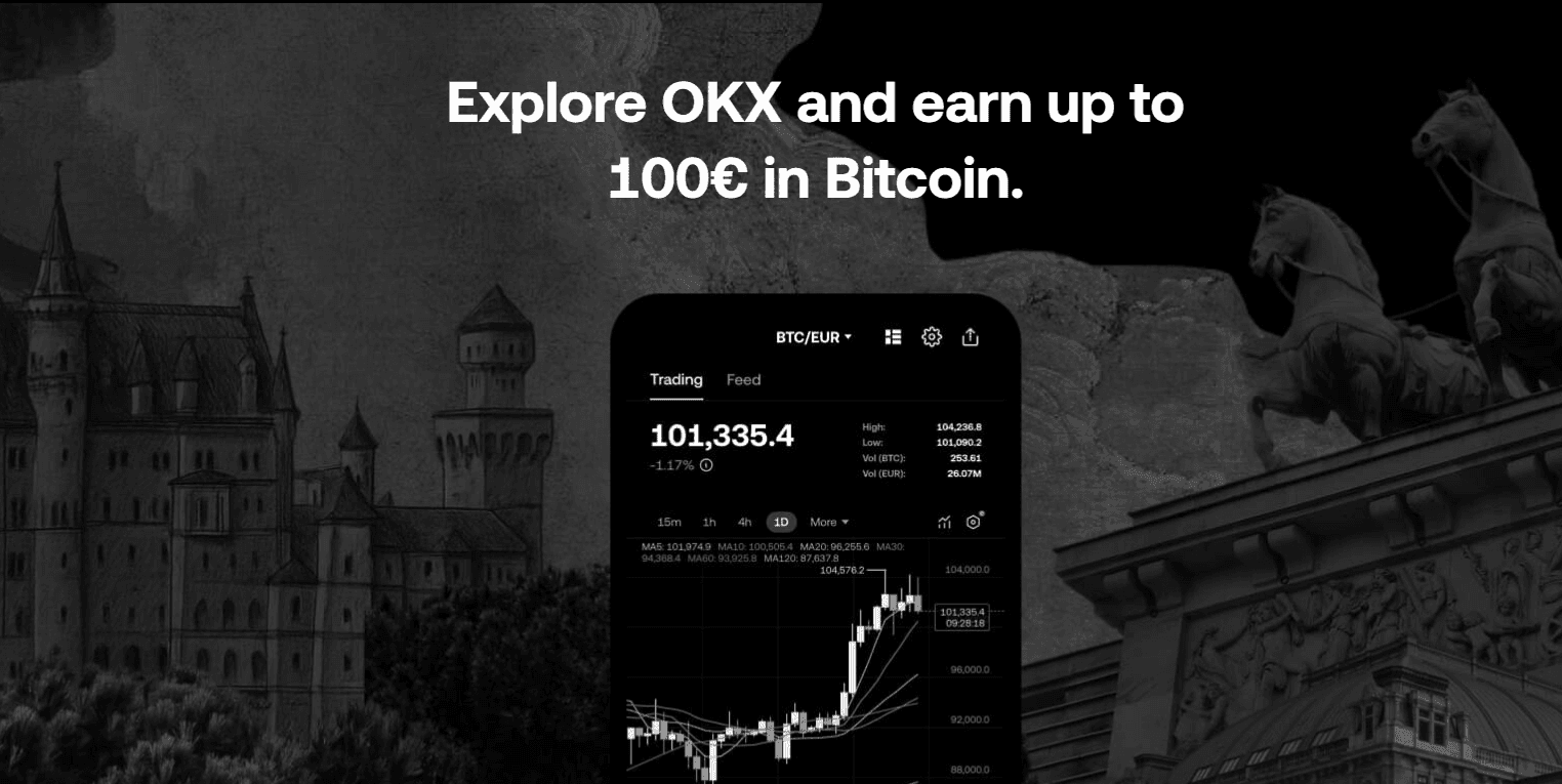 Limited-Time Offer: Explore OKX and Earn up to 100€ in Bitcoin!