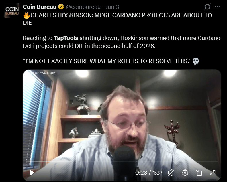 cardano projects dead