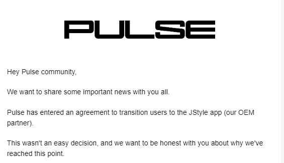 pulse email message shutdown