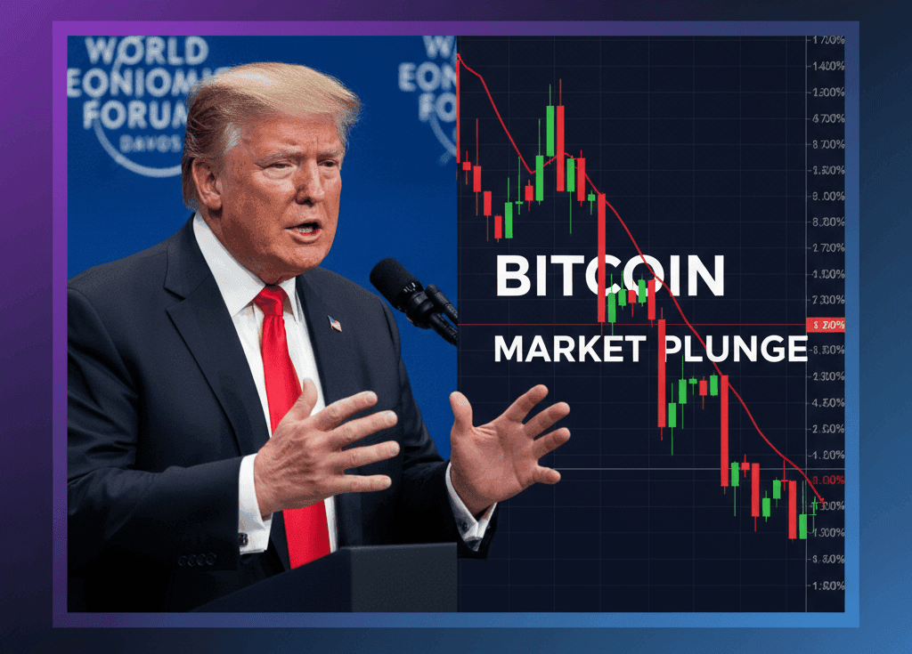 FLASH : Trump exige le Groenland à Davos — Le Bitcoin et les bourses dévissent